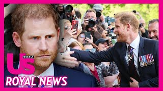 Prince Harry Reacts To Vast Crowd Cheering Him As He Exits St Paul’s Cathedral