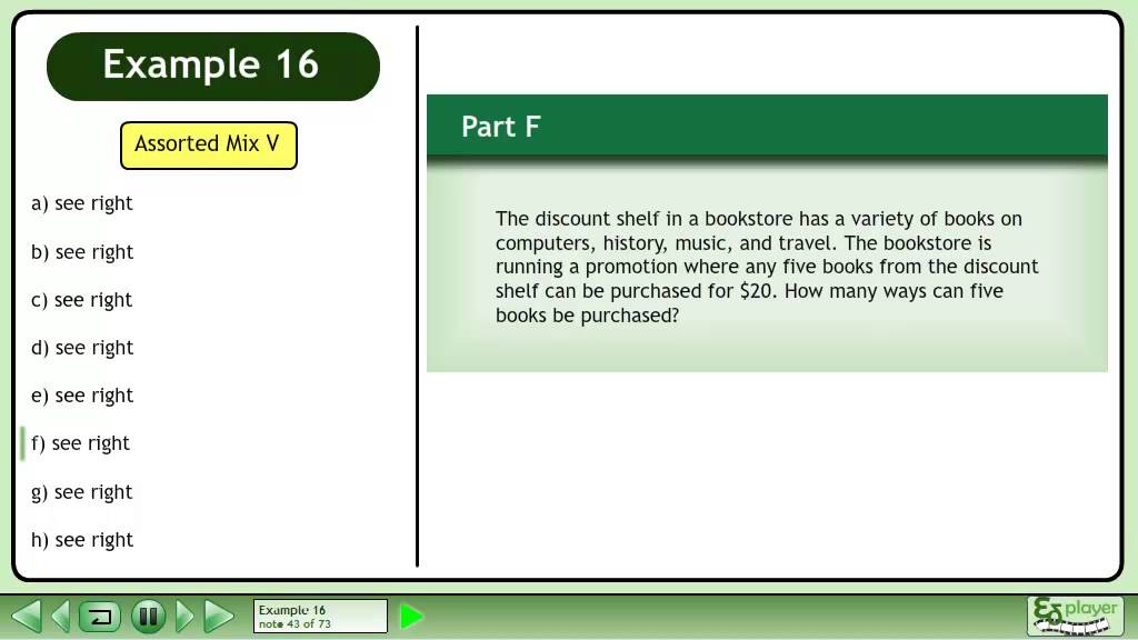 Combinations - Example 16 - YouTube