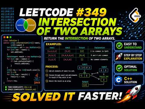 LeetCode 349 | Intersection of Two Arrays | C++ Solution Explained | Hash Set Approach 🚀