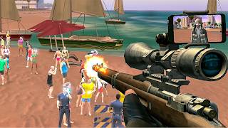 Pure Sniper Z2 Miami Missions: Levels 26-35 Completed with Epic Headshots and Boss Fight screenshot 5