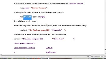 JAVASCRIPT STRINGS LENGTH SPECIAL CHARS