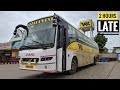 Mumbai to bangalore in volvo multiaxle sleeper bus vrl travels b9r  1000 km bus journey