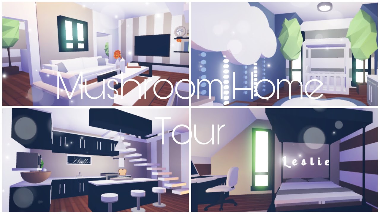 Roblox Adoptme Mushroom Home Tour Youtube - mushroom house roblox development amino