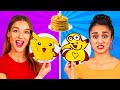 PANCAKE ART CHALLENGE! How To Make Minions Spongebob Emojis out of DIY Pancakes in 24 Hours!