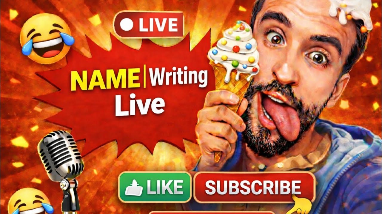 WRITING NAME LIVE RAMZAN KAREEM