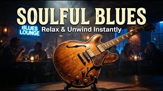 Vintage 80s 90s Slow Blues Guitar 🎸 Calm Blues Lounge Music for Night Drive &amp; Study