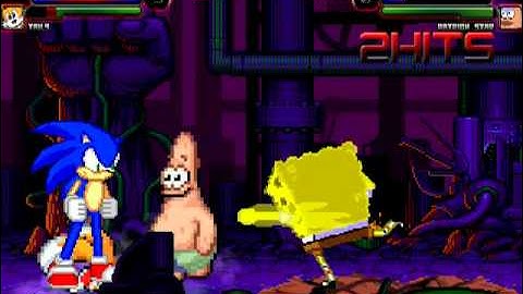TheMattalocalypse Random Mugen Battle - 519 - Sonic & Tails VS. SpongeBob & Patrick