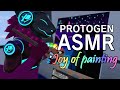 Furry asmr the joy of painting with a protogen bob ross style