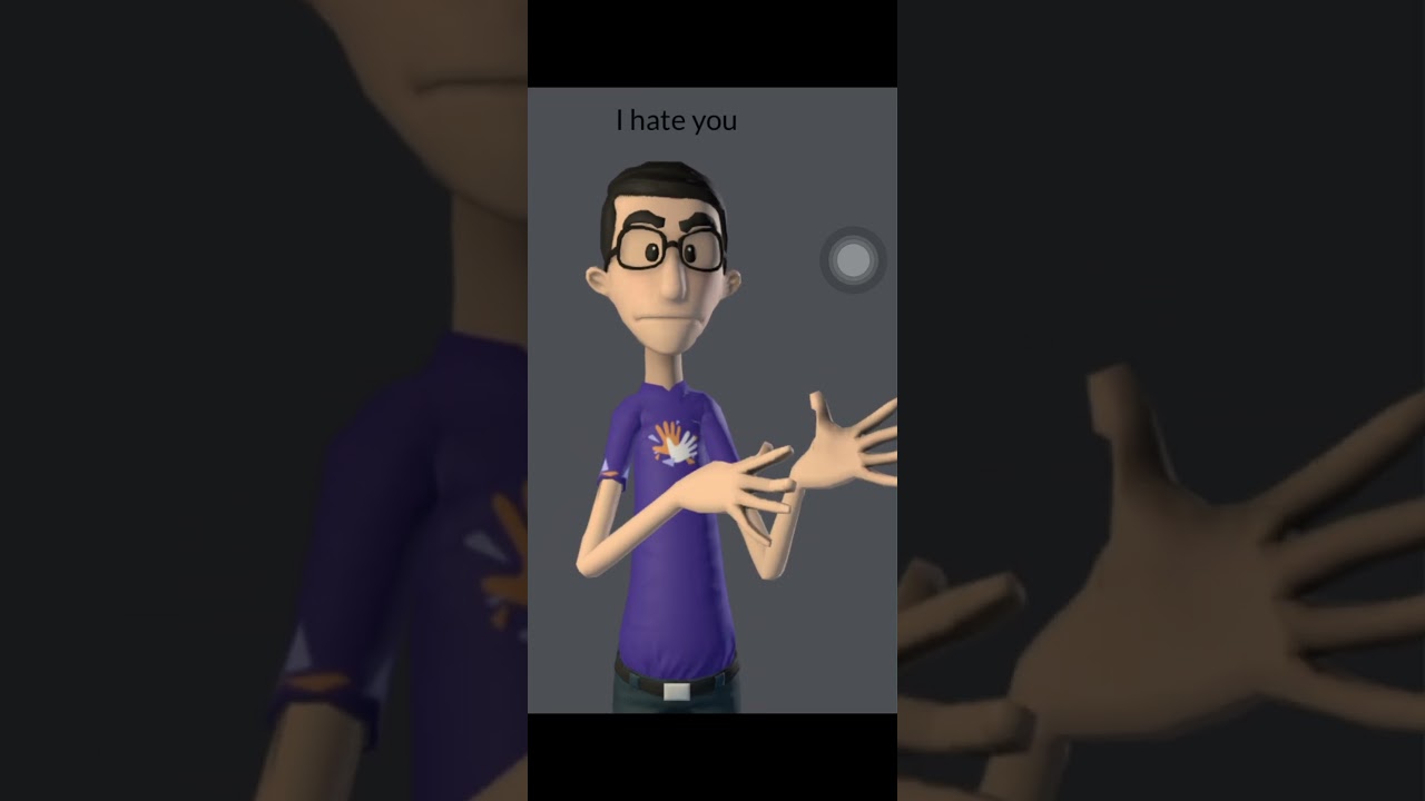 Sign language ( I hate you) 