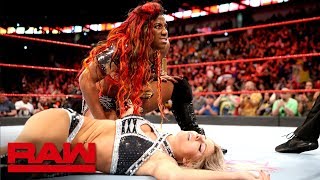 Ember Moon makes her Raw debut with Nia Jax against Alexa Bliss \& Mickie James: Raw, April 9, 2018