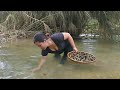 Harvesting snails and processing unique bamboo snail stuffed snail dish in the forest | Đặng Huê