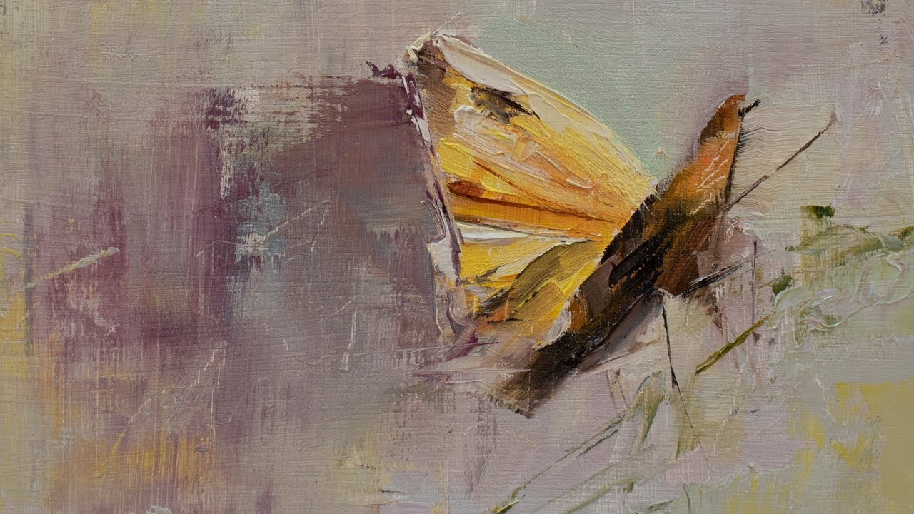 Painting a Butterfly in Oil Paints - YouTube