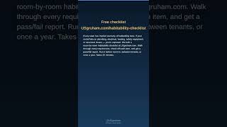 Habitability checklist #home #realestate #rental #housing #realtor