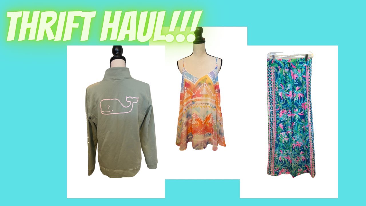 Big Thrift Haul: Lululemon, Vineyard Vines, Lilly Pulitzer, Lulu's, and more!!!