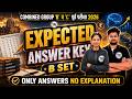 Combined Group B & C 2026 | GS पेपर Expected Answer Key | संपूर्ण उत्तरतालिका व विश्लेषण