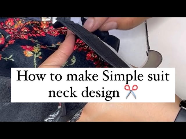 neck design cutting & stitching/new,fabric Patti neck design with  lace/Pakistani lace neck design - YouTube