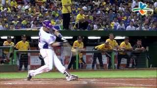 20130807 CPBL 象VS犀牛 2下 鄭兆行直擊全壘打牆清壘安打,2分打點( 1:3 )