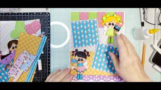 Magical Ice Cream Fairies Scrapbook Layout Process (8.5x11)