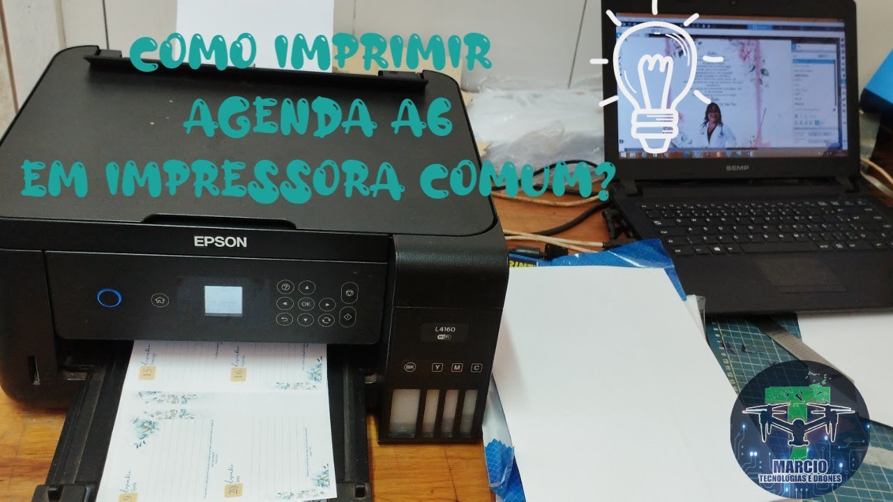 Como Imprimir agenda A6 Na impressora Epson L3110 com folha de papel A5