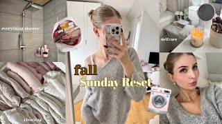 FALL SUNDAY RESET 🧺🍂🫧 cleaning, everything shower, selfcare, ...
