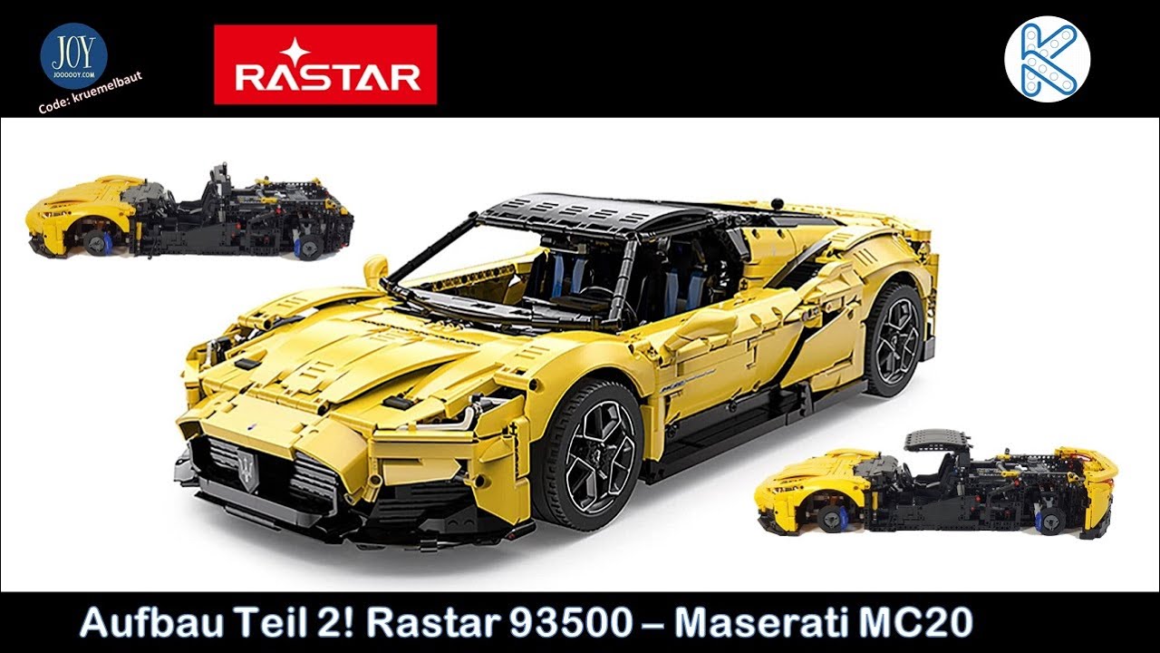 Lizenz, Prints, Sonderteile! Aufbau Teil 2!  Rastar 93500 93510 Maserati MC 20 Nettuno