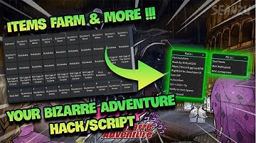 Roblox Your Bizarre Adventure Hack/Script ITEMS FARM, ITEMS ESP, TELEPORT, GOD MODE AND MORE !!!