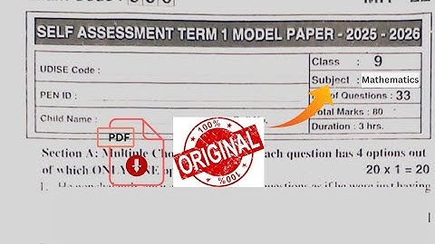 🔴Real 9th Class Mathematics Sa1 Question paper 2025-26| Ap Sa 1 9th math Question Paper 2025-26