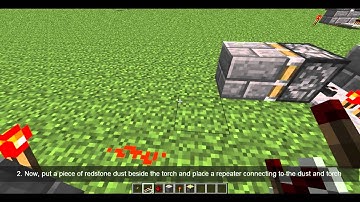 Minecraft Tutorial:: Locked Repeater Monostable Circuit (1 tick generator)