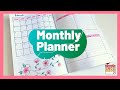 How to make a monthly planner using notebook | Monthly planner layout ideas