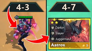 At 4.3 I Got Aatrox 2-Star, then 3-Star at 4.7