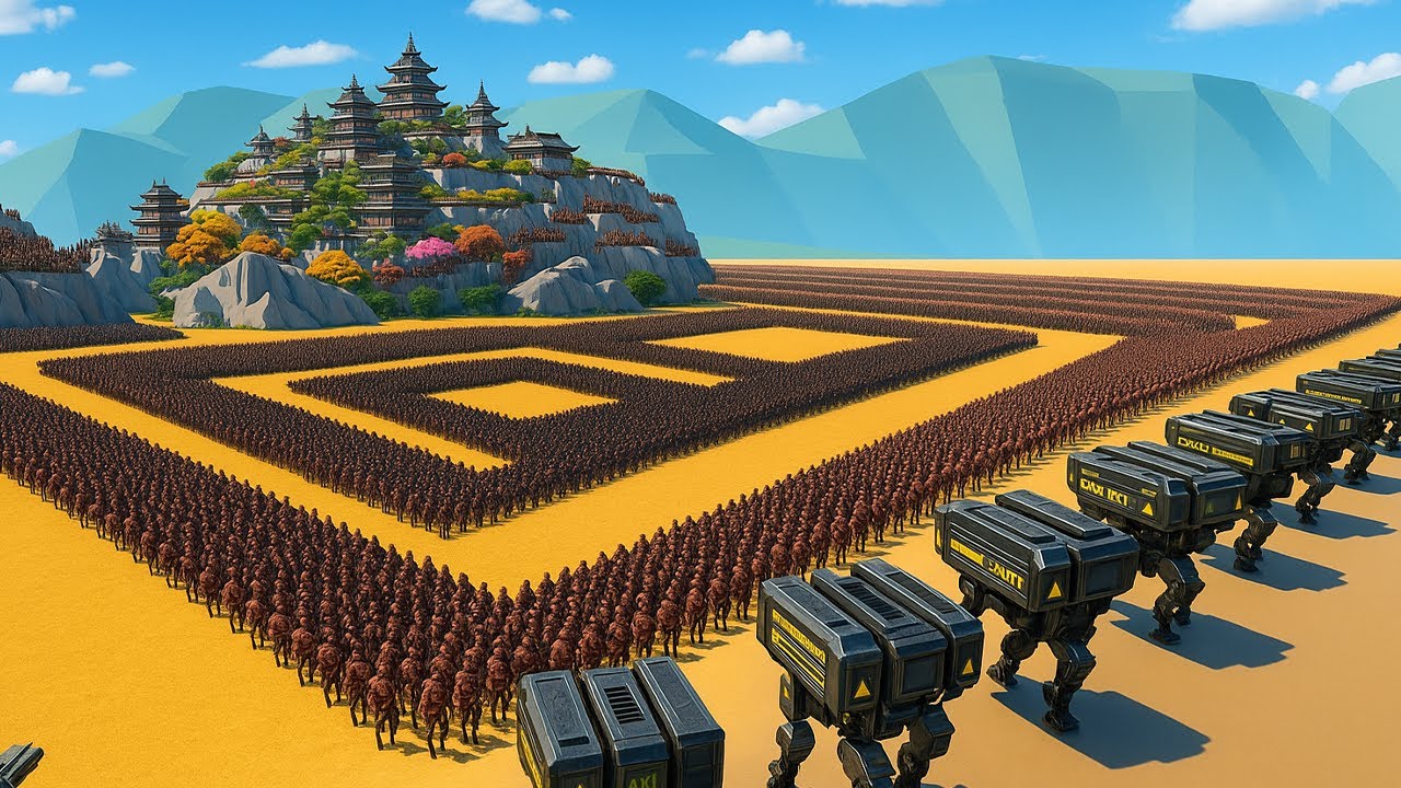 CIVIL WAR IN HELL! Demon Lord & Tech Army vs 4.000.000 Slaanesh & Zombie Horde!