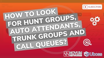 [UBOSS] How to look for hunt groups, auto attendants, trunk groups and call queues?