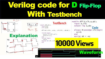 Verilog code for D Flip Flop with Testbench