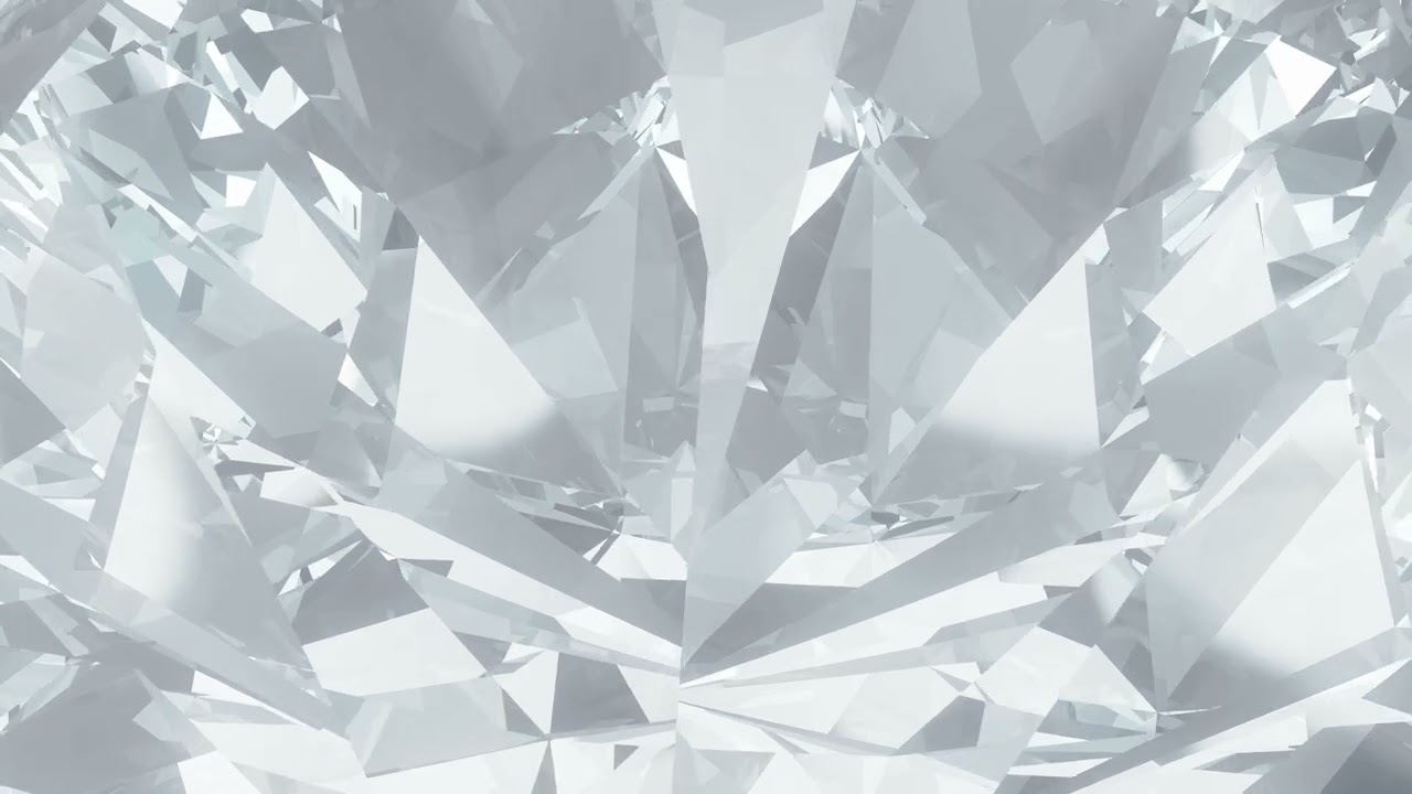 4K Screensaver Loop | White Crystal Silent Background (1 Hour)