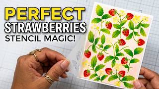 NEW: Spellbinders Stencil of the Month April 2026 | Strawberry Card Tutorial