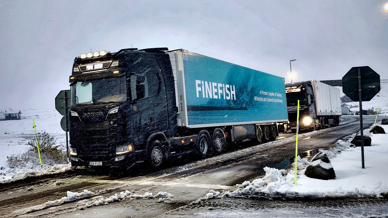 Зима пришла в Норвегию! Обкатка новой Скании в горах и сравнение с другими!