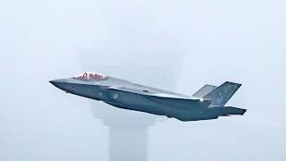 (4K) RNLAF F-35 Lightning II Flight Training at Amsterdam Airport Schiphol (DutchPlaneSpotter)