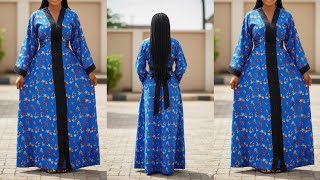 Beginners Tutorial On How To Cut And Sew A BUBU KAFTAN With Bell Sleeves.