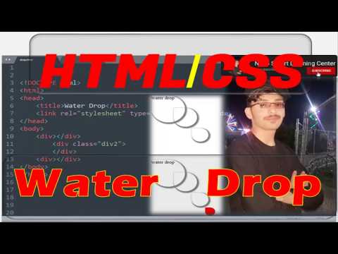 How to create water drop in HTML and CSS