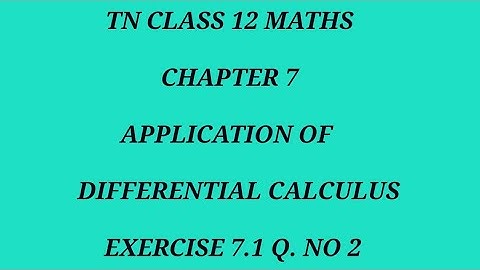 TN 12th maths chapter 7 exercise 7.1 question number 2