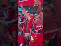 Norway fans do a 'Viking Row' in Times Square