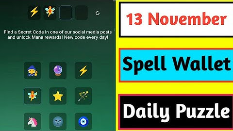 Spell Wallet Daily Puzzle 13_14 November | Spell Wallet Today Puzzle | Spell Wallet Secret Codes