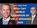 World Champion of Public Speaking 2020 - Mike Carr Winning Speech | Let's Learn from him