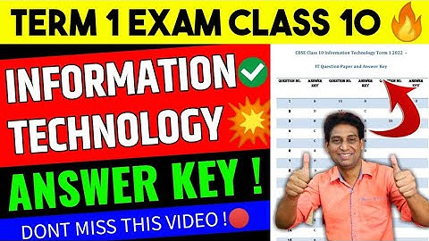 Information Technology Class 10 Question Paper With Answer Key | Cbse Board Exam 2022 Term 1 | Set 4