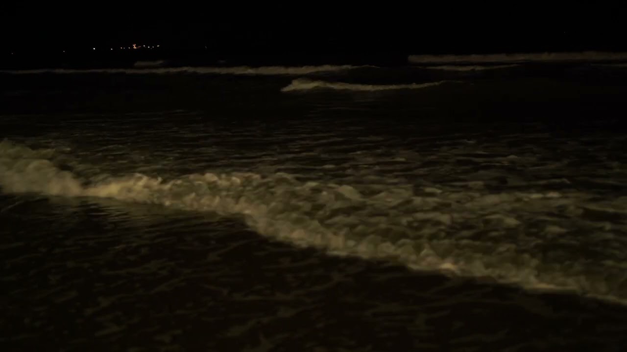 the sound of the ocean at night | Oversleeping for 3 minutes with big waves,
