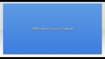 RGB colors in java Vs VB.net