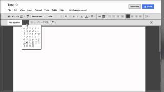 Creating Math Equations in a Google Doc