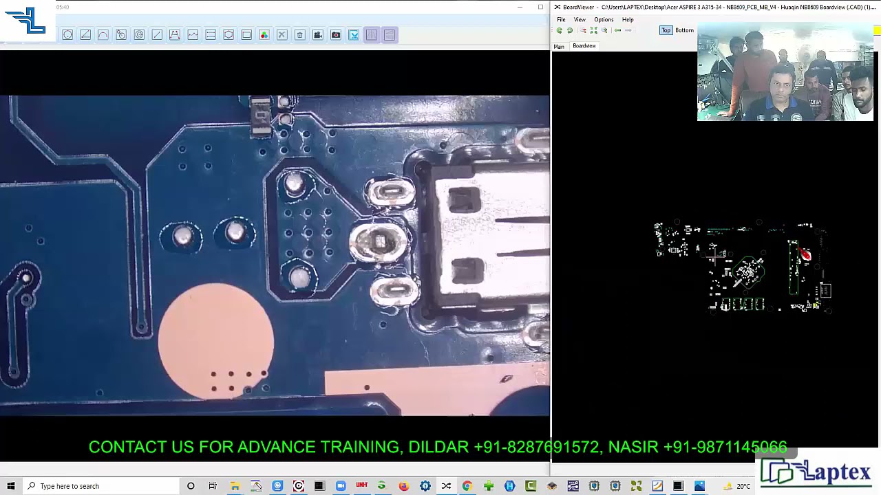 LAPTEX LIVE PRACTICAL CASE STUDY ACER ASPIRE A315 NB8609 ENGLISH | Online Chip level repair Course