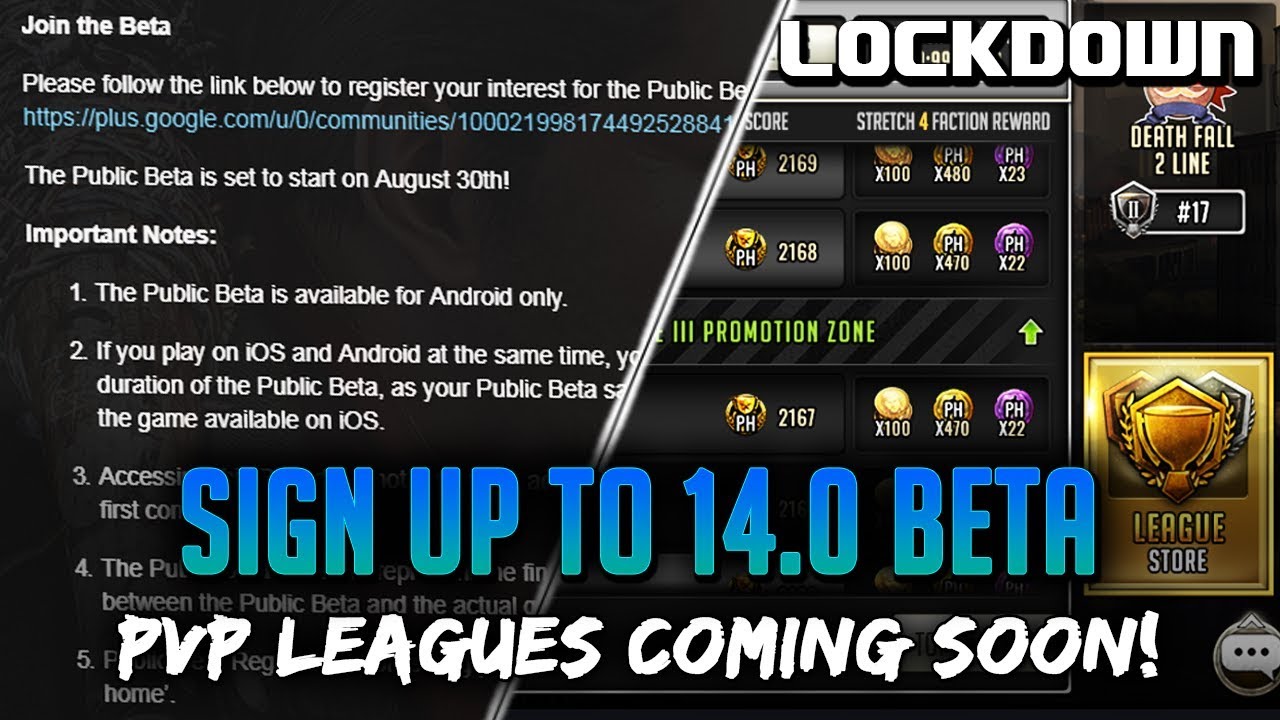 TWD RTS: 14.0 Beta Update, PVP Leagues & Team Grade Changes - The Walking Dead: Road to Survival