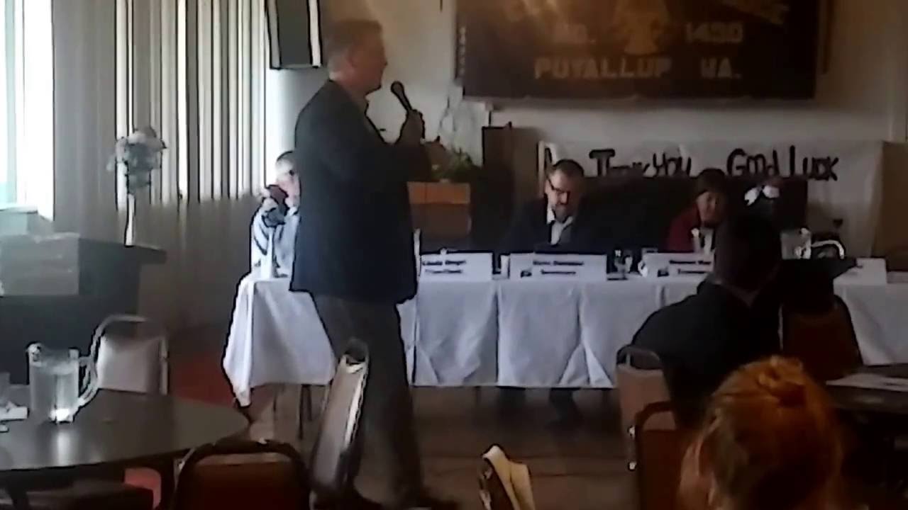 Marty McClendon for Lt Gov spoke at the Pierce Co Republican Central Committee Meeting